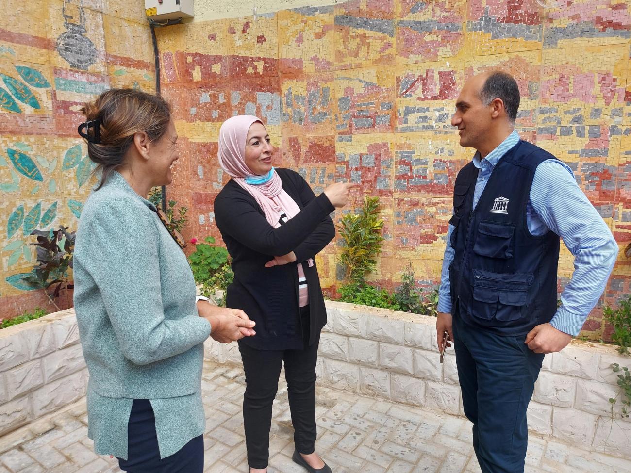 UN Resident Coordinator Lynn Hastings visits cultural heritage sites in Gaza
