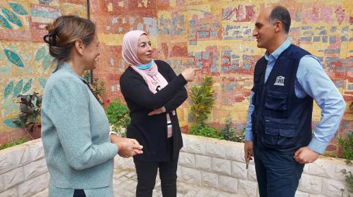 UN Resident Coordinator Lynn Hastings visits cultural heritage sites in Gaza